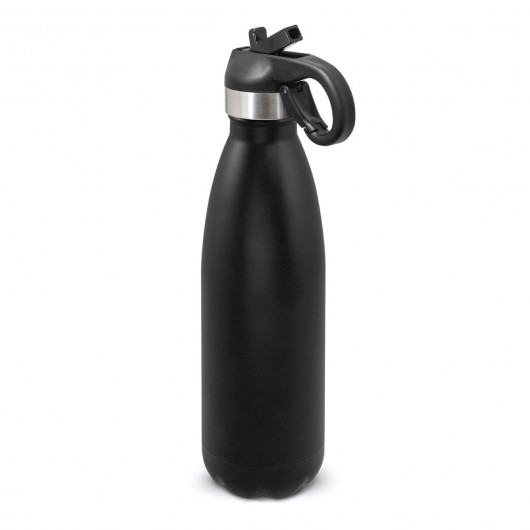 Flip Lid Powder Coated Vacuum Bottles black